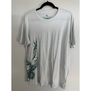 The Chosen White Dove Graphic T-Shirt Mens XL Short Sleeve Teal Gold Art Tee